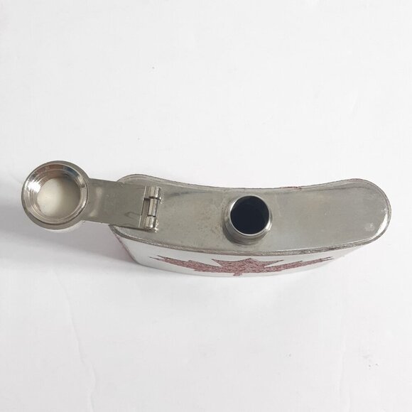 Canada Day 5 oz Flask Canada Flag Stainless Steel Textured Red Silver - Picture 6 of 7